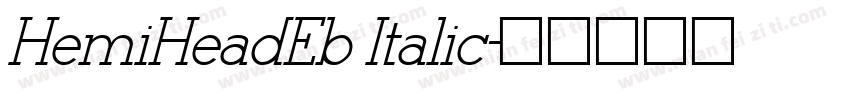 HemiHeadEb Italic字体转换